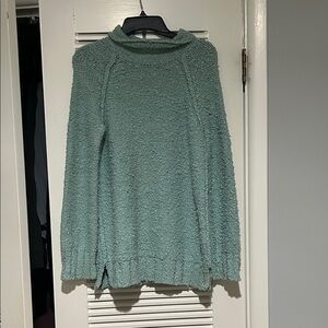 Anthropologie Teal Cowl Neck Sweater
